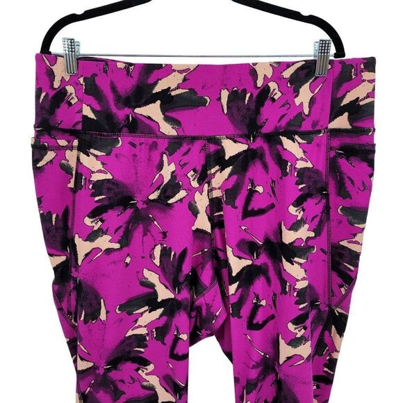 Livi Active Leggings 3X Pink Camo High-Rise Signature Stretch Wicking Pockets - Picture 9 of 13